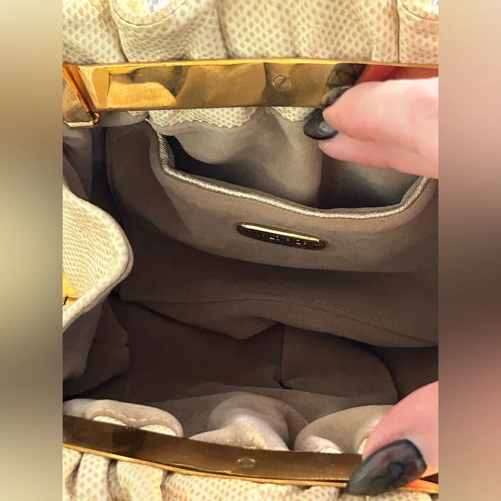 Vintage 80s/90s Carlos fiori, snake skin Crossbody patchwork bag - Picture 5 of 13